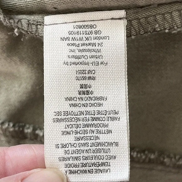 𝅺FREE People Not Your Brothers Faded Green Camo Print Surplus Shacket Jacket XS - Picture 14 of 14